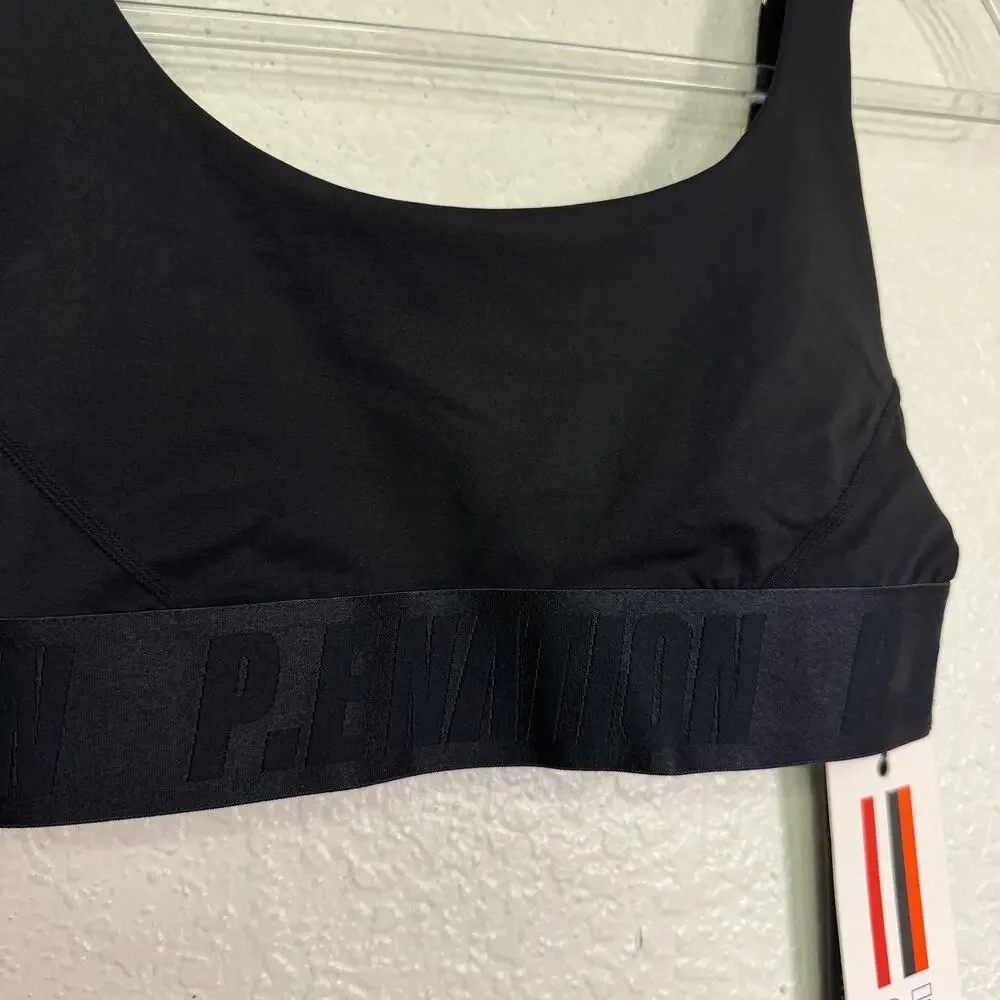 P.E Nation Backcheck Sports Bra Womens XS Black Logo Band NEW - Picture 5 of 7